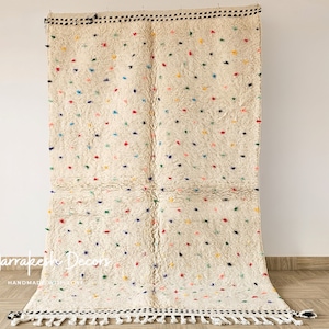 Beni ourain rug - Moroccan rug - Handmade rug - dots rug - Custom rug - Moroccan Handmade Rug - Berber Wool Carpet - Unique Woven Area Rug