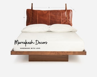 leather headboard - Custom Headboard - king headboard - Leather Headboard Cover  Boho King Headboard Headboard Pillow  King Size Headboard