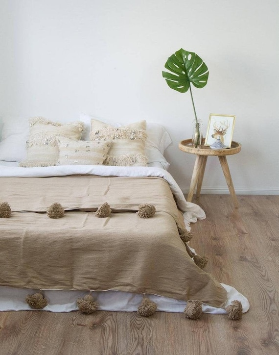 King size pom pom blanket sale