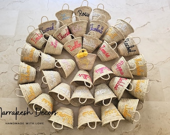 Personalized straw moroccan basket,bridal shower bags,customized straw bags,custom beach bag,straw tote,embroidered bags