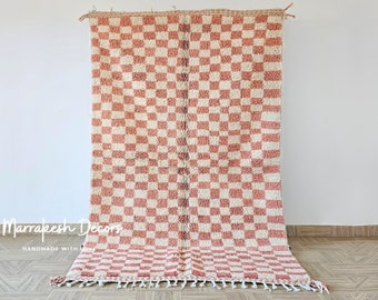 Tapis Beni ourain, tapis marocain noué à la main - Tapis Beni ourain - tapis berbère toute en laine - tapis personnalisé - tapis fait main - Laine d'agneau véritable, tapis