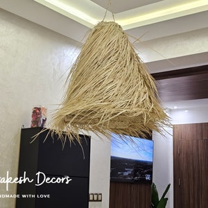 straw hanging light, Wicker lampshade, Rattan lamp shade, wicker pendant lamp, Straw chandelier,hanging lamp -Ceiling Lights -Pendant Lights