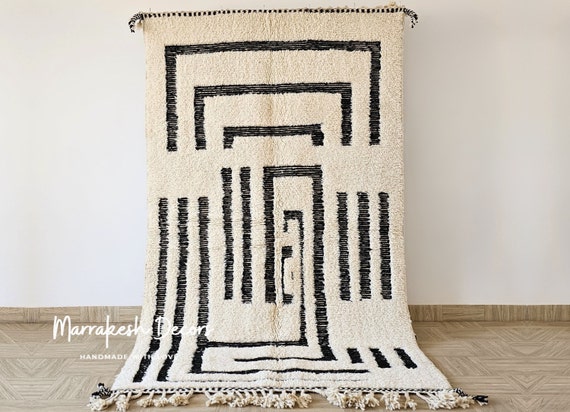 Authentic Moroccan Rug, Beni Ourain Rug, Custom Beni Ourain Rug, Large Moroccan Rug, Custom Rug, all wool Rug, Handmade wool Rug, Berber rug