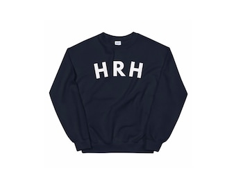 Sudadera HRH en azul marino - Una colección inspirada en la familia real y como se ve en PopSugar Holiday Gift Guide