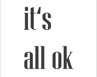 Wydruk obrazu DIN A4 Wydruk artystyczny przemysłowy „wszystko w porządku”