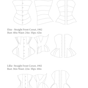 9 Unique Edwardian Corset Patterns 1900-1910 Digital E Pattern ...