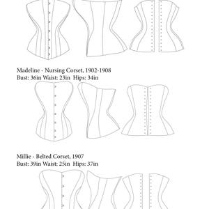 9 Unique Edwardian Corset Patterns 1900-1910 Digital E Pattern ...