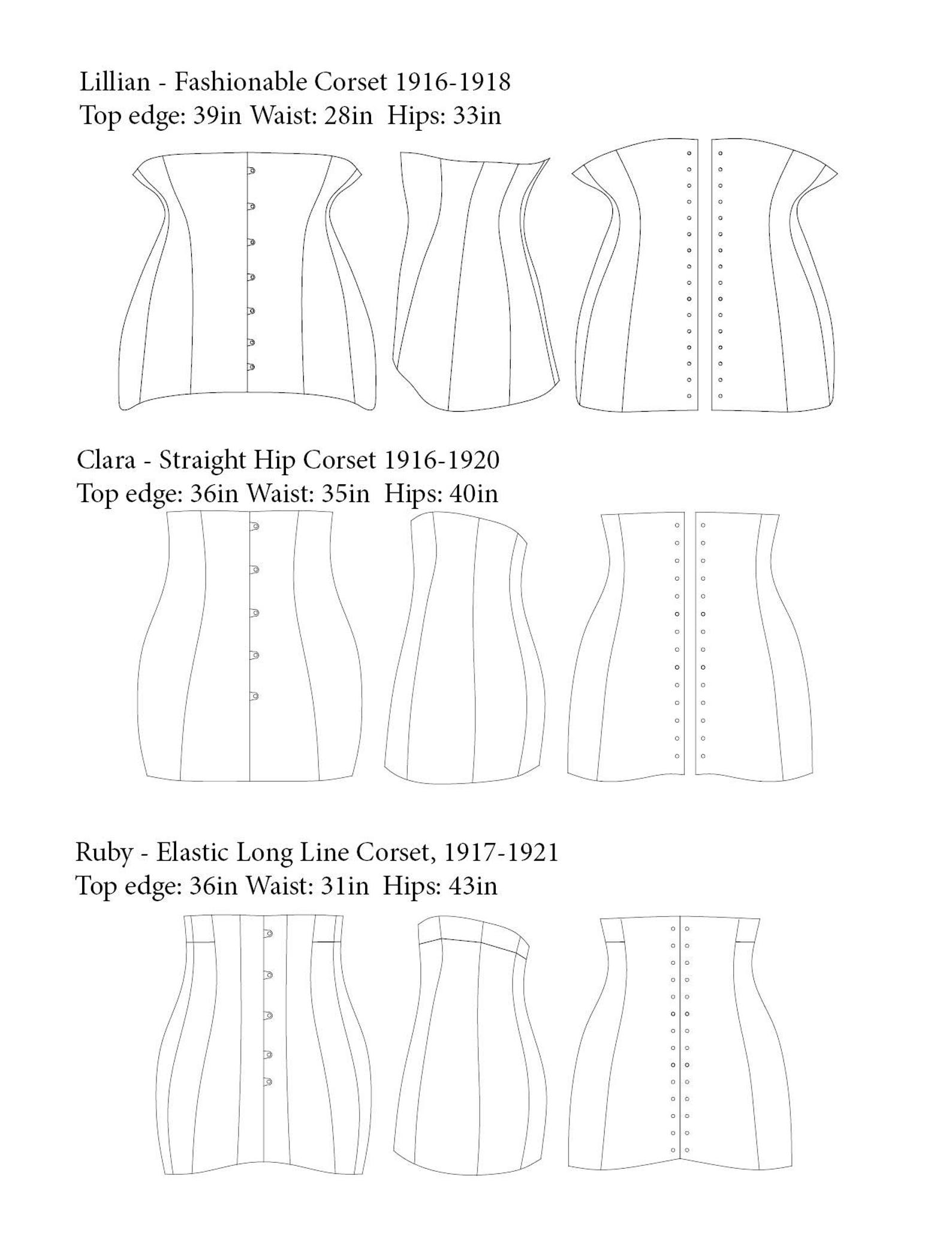 10 Unique 1910s and WW1 Corset Patterns and 1 Brassiere | Etsy