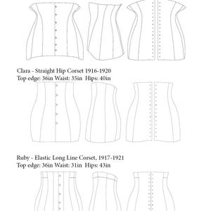 10 Unique 1910s and WW1 Corset Patterns and 1 Brassiere, 1910-1920 ...