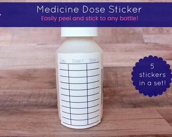 Medicine Bottle, Medicine Sticker, Kids Medical, Medical Information, Baby Shower Gift, Personalized Medicine Bottle Labels