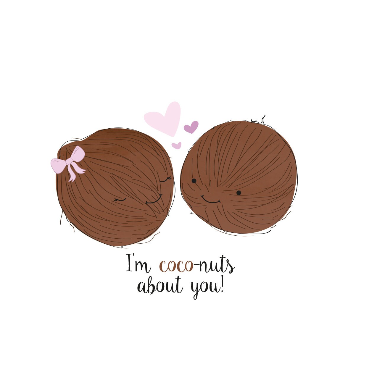 I'm Coconuts About You Anniversary Greeting Card Etsy UK