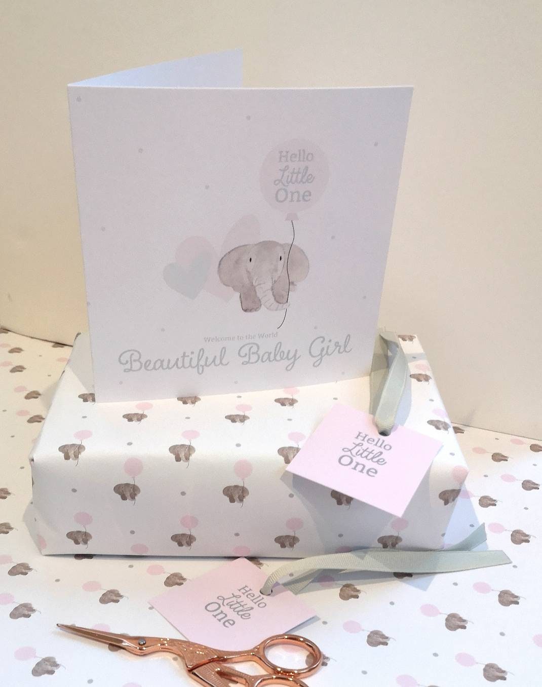 New Baby Gift Wrap Set New Baby Baby Girl Gift Paper Gift Etsy