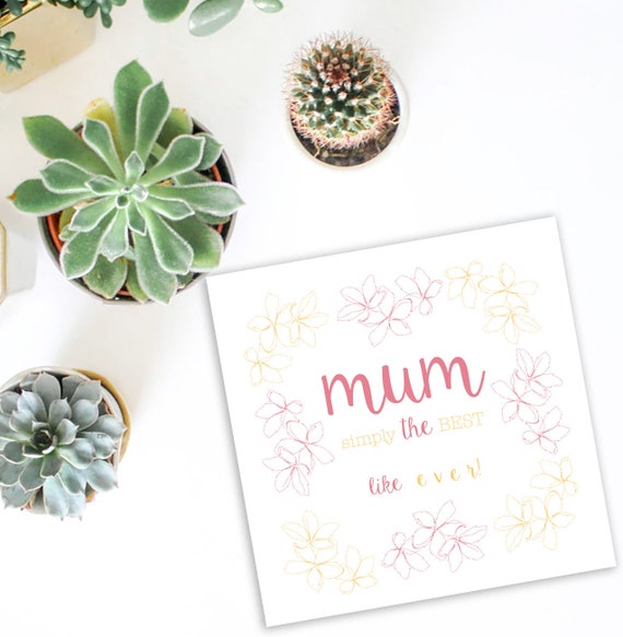 Personalised Mother/'s Day Card Mothers Day Mum Mummy Nan Nanny Gran Nana Granny