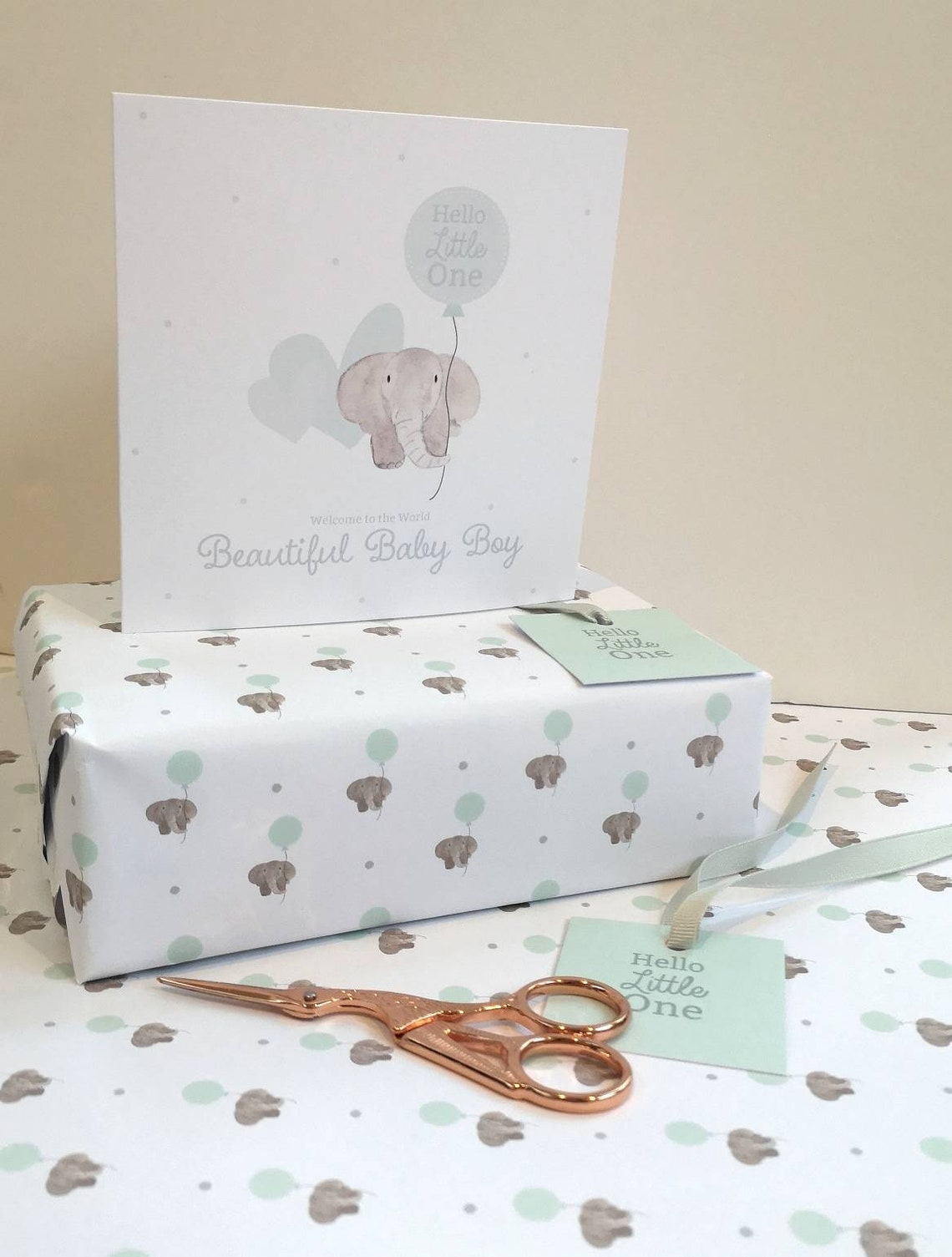 New Baby Gift Wrap Set New Baby Baby Boy Gift Paper Gift Etsy