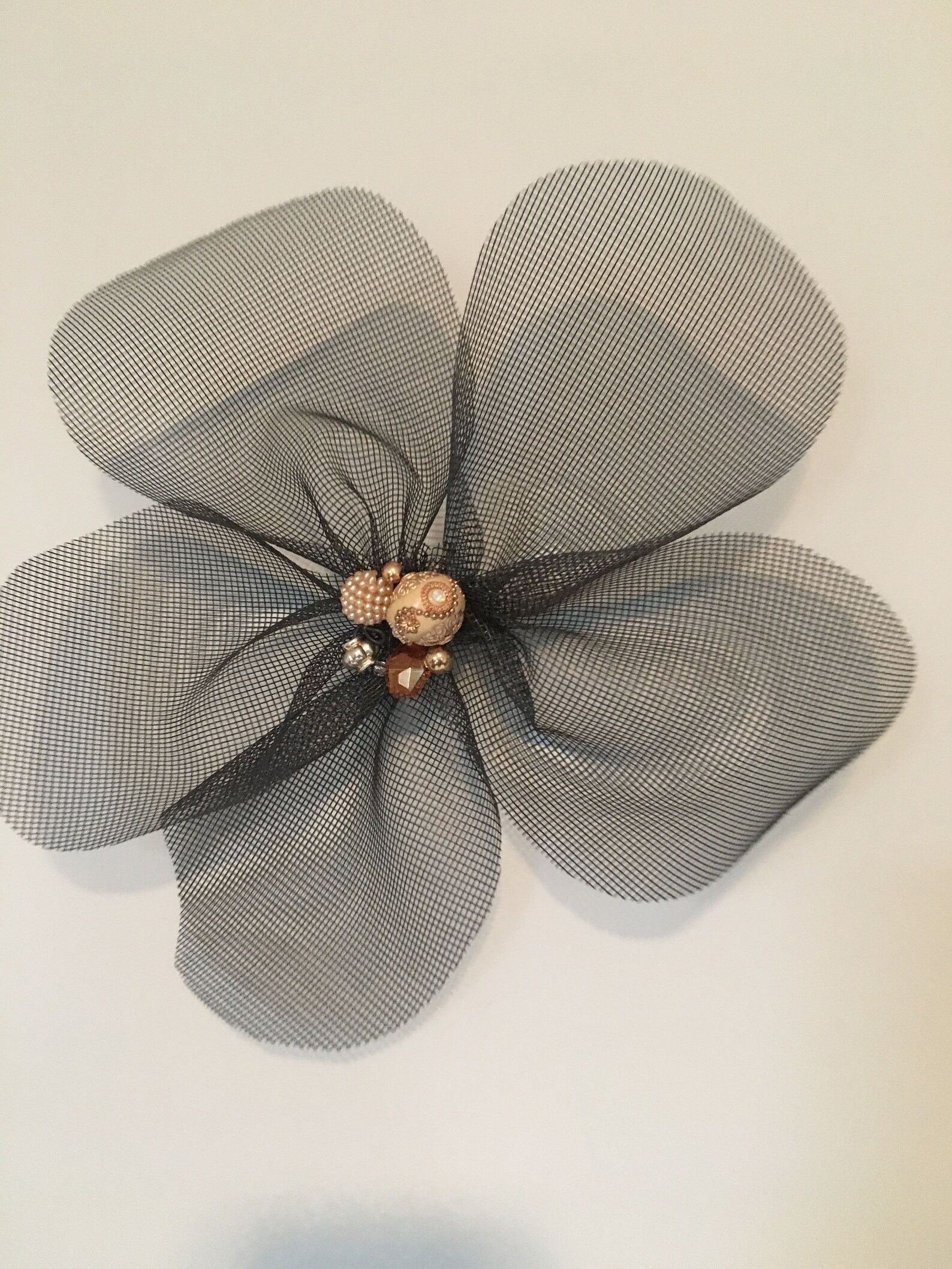 Mesh Flowers With Beads Wall Decor. Free Shipping Mesh Etsy