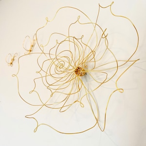 Home decor, Wall decor, Wall hanging, Spiral Rose, Wire flower art, Gold, Silver, Black, Copper, Bedroom decor, 3D, Interior, 100% handmade