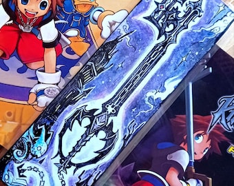 Marque-page Keyblade Kingdom Hearts, imprimé Keyblade pour livres et bandes dessinées, marque-page du jeu vidéo Sora, cadeau pour les passionnés d'art