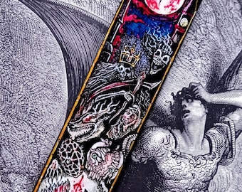 Bloodborne Bookmark for books and comics, bloodborne print laminated gamer gift for her, bloodborne drawing wall decor, lovecraft art style