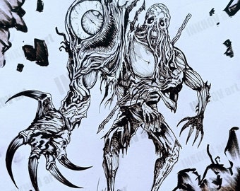 Arte Resident evil Ilustracion decoracion de zombies dibujo resident evil plastificado impresion zombie arte oscura decoracion pared gamer