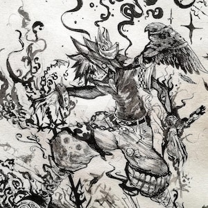 Kingdom Hearts Sora Tekening, Anti Sora, Dark Sora, Sora origineel ontwerp, Keyblade, kh kunst, fan art print, video game kunst, cadeau