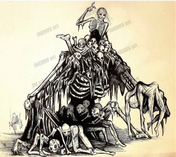 血まみれの死体の山 ラミネート加工イラスト - Etsy 日本