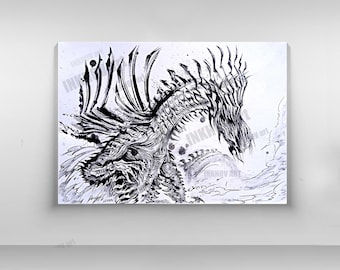 Monster Hunter Wilds Poster: Japanese Tapestry Style Gaming Art