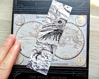 Marque-page Elden Ring de Monstrous Raven, dessin d'artiste de dark fantasy, marque-page Soulsborne, impression de livre Darksouls