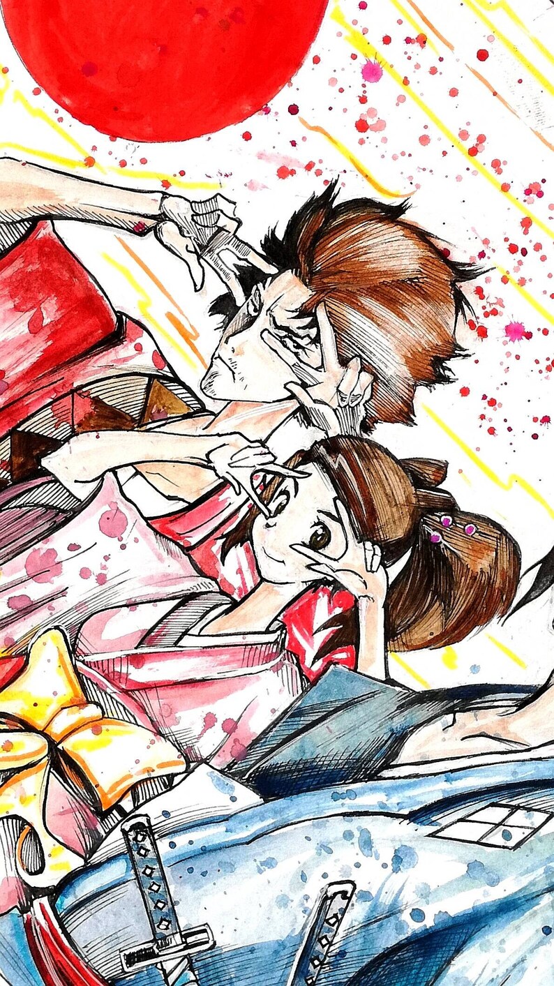 Samurai Champloo Print Watercolor Anime Samurai Paint | Etsy