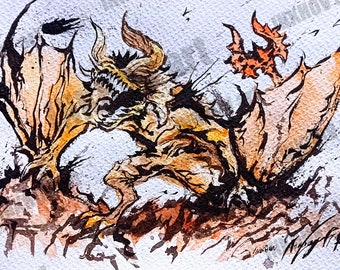 MONSTER HUNTER WILDS タペストリー Monster Hunter Wilds Poster: Japanese Tapestry Style Gaming