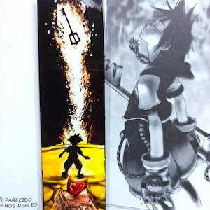 Kingdom Hearts bookmark gift keyblade print kingdom hearts gift for gamers kingdom heart book lovers comic lover kh gift for him