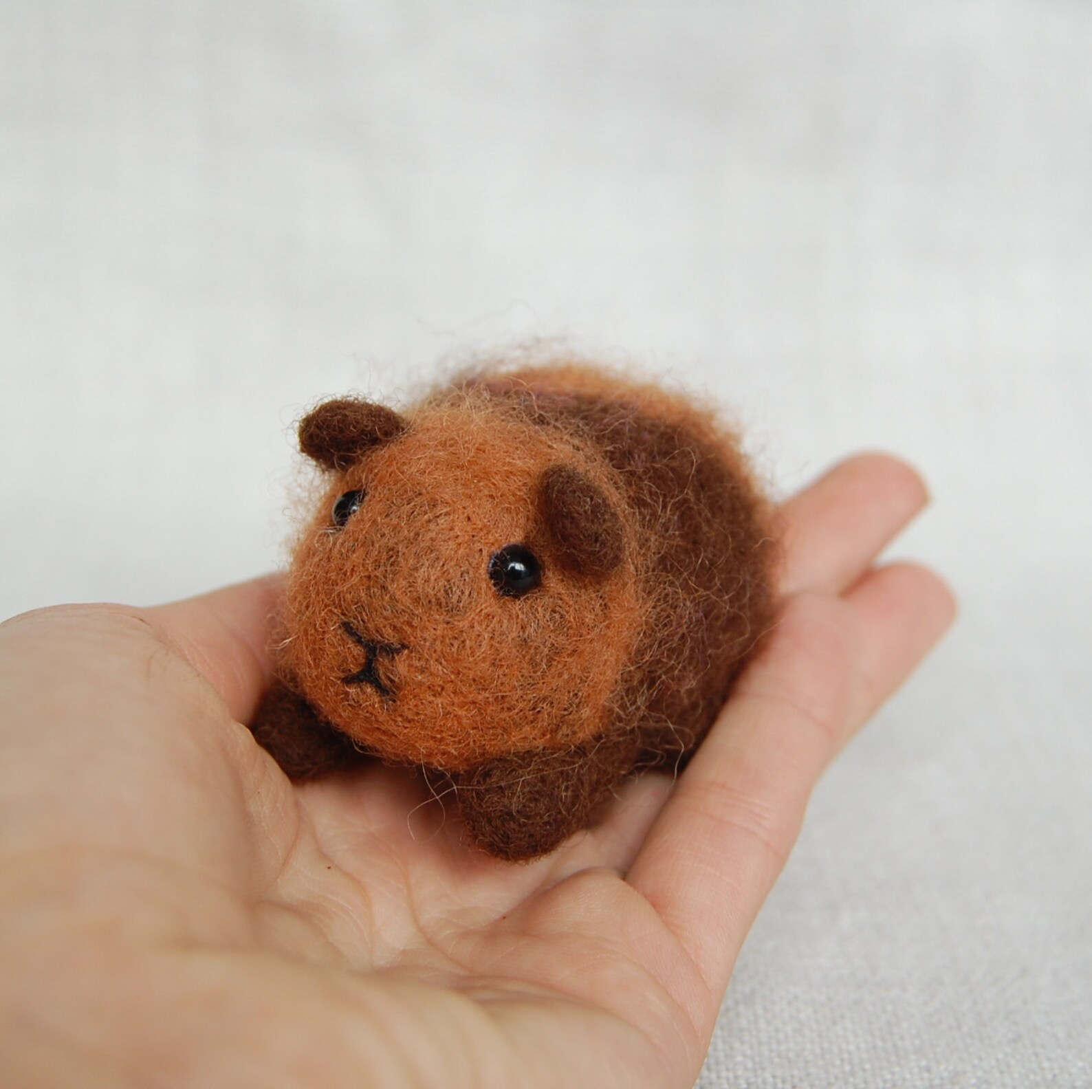 Mini needle felt guinea pig Personalized animal Wool seal Etsy