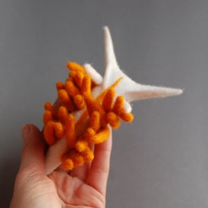 Sea Slug Hermissenda crassicornis Nudibranch Wool Needle felted toys Kawaii Anudibranch Animal