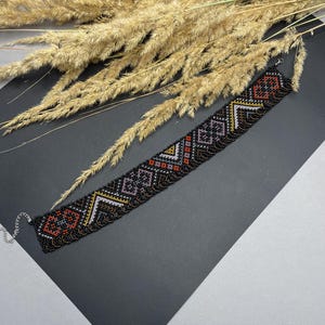 Ukrainskt traditionellt halsband Gerdan Choker Pärlhalsband Ukrainska smycken Vyshyvanka Kvällshalsband Pärlhalsband Silyanka