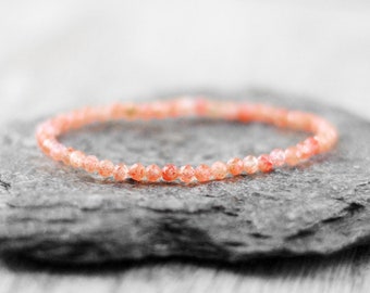 Sunstone bracelet faceted