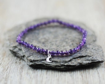 Amethyst Armband facettiert (wahlweise mit 925 Silber Anhänger)