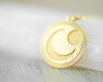 24K gold-plated necklace "Sun & Moon" II