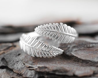 925 silver ring leaf