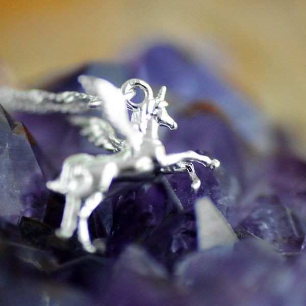 925er Silber Kette "Einhorn & Pegasus"