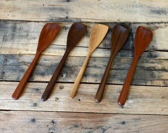 Hand Carved Reclaimed Wood Cooking Spoon