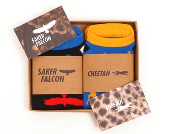 Cheetah / Falcon unisex adult Trainer Socks with WWF