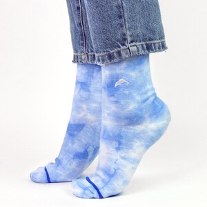 Maui Dolphin Tie Dye socks, blue image 3