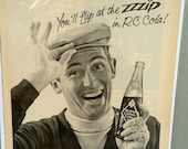 1965 Life Magazine Ad, RC Cola Ad, Royal Crown Cola Beverage Art, Vintage Print Ad