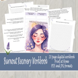 Burnout Recovery Workbook | Self-Care Journal for Women | Valia Craft Studio |Gentle Prompts, Trackers & Reflection Pages | PDF and JPG