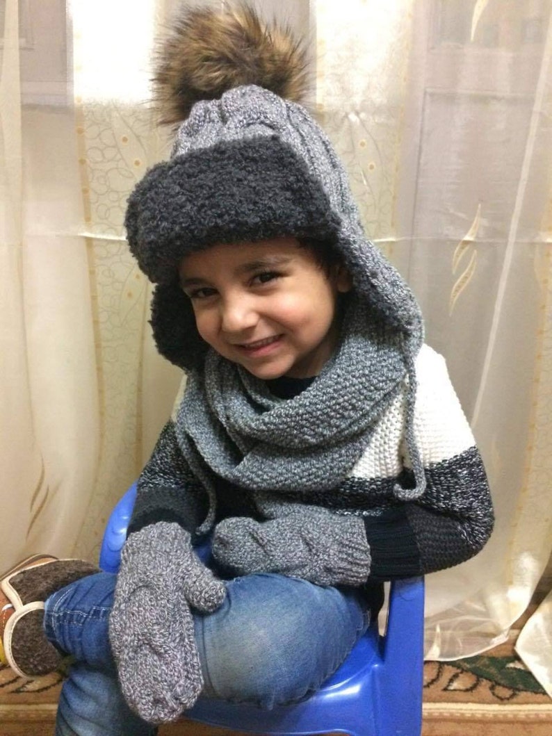 Handmade knitting hat for a boy
