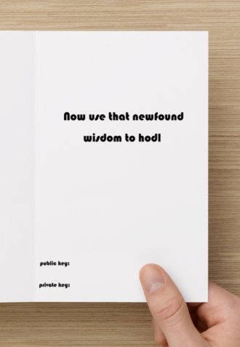 Bitcoin Birthday Card funny crypto currency DIGITAL PRINT