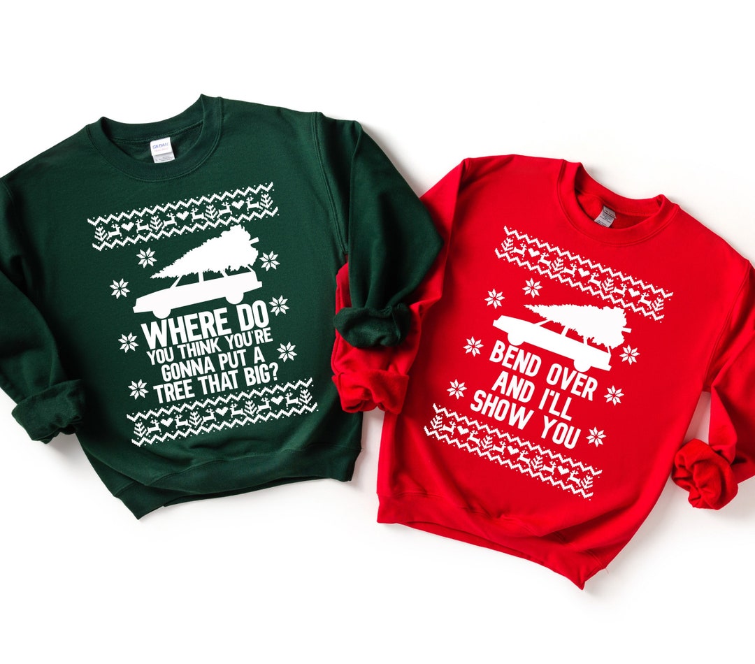 Matching Couple Christmas Sweaters Where Do You Think Youre Etsy