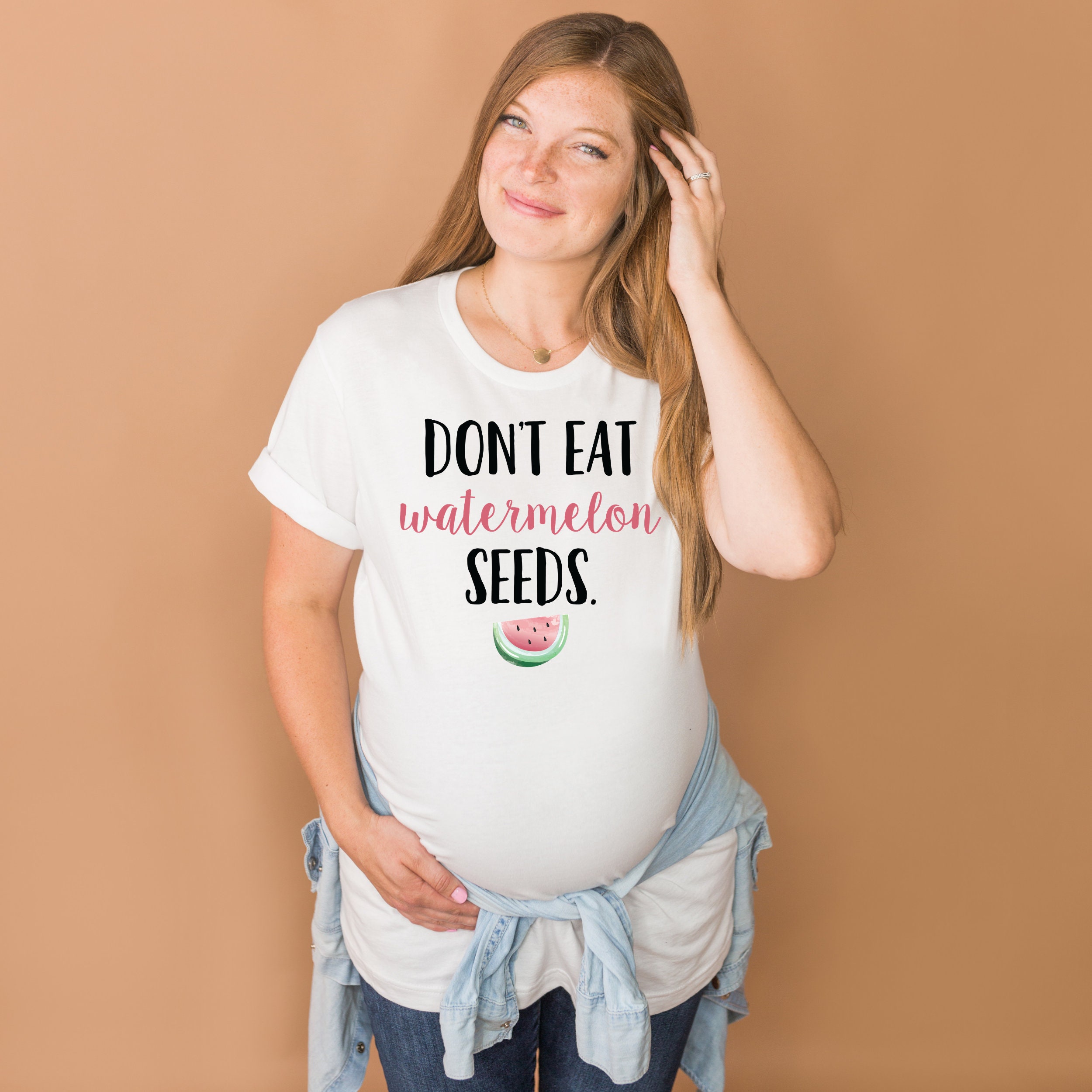 Growing My Tribe Funny Pregnancy Shirt Dont eat watermelon seeds maternity Pregnancy Shirt Pregnancy Announcement Pregnancy Gift 