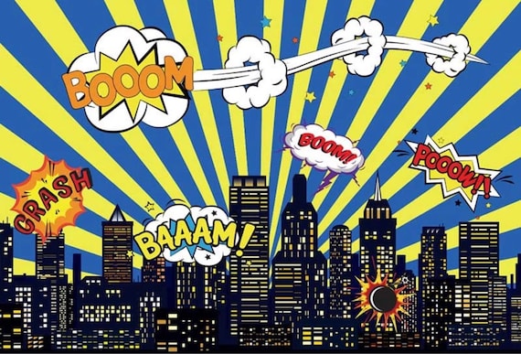 7x5ft printed vinyl superhero city building boy comic theme etsy