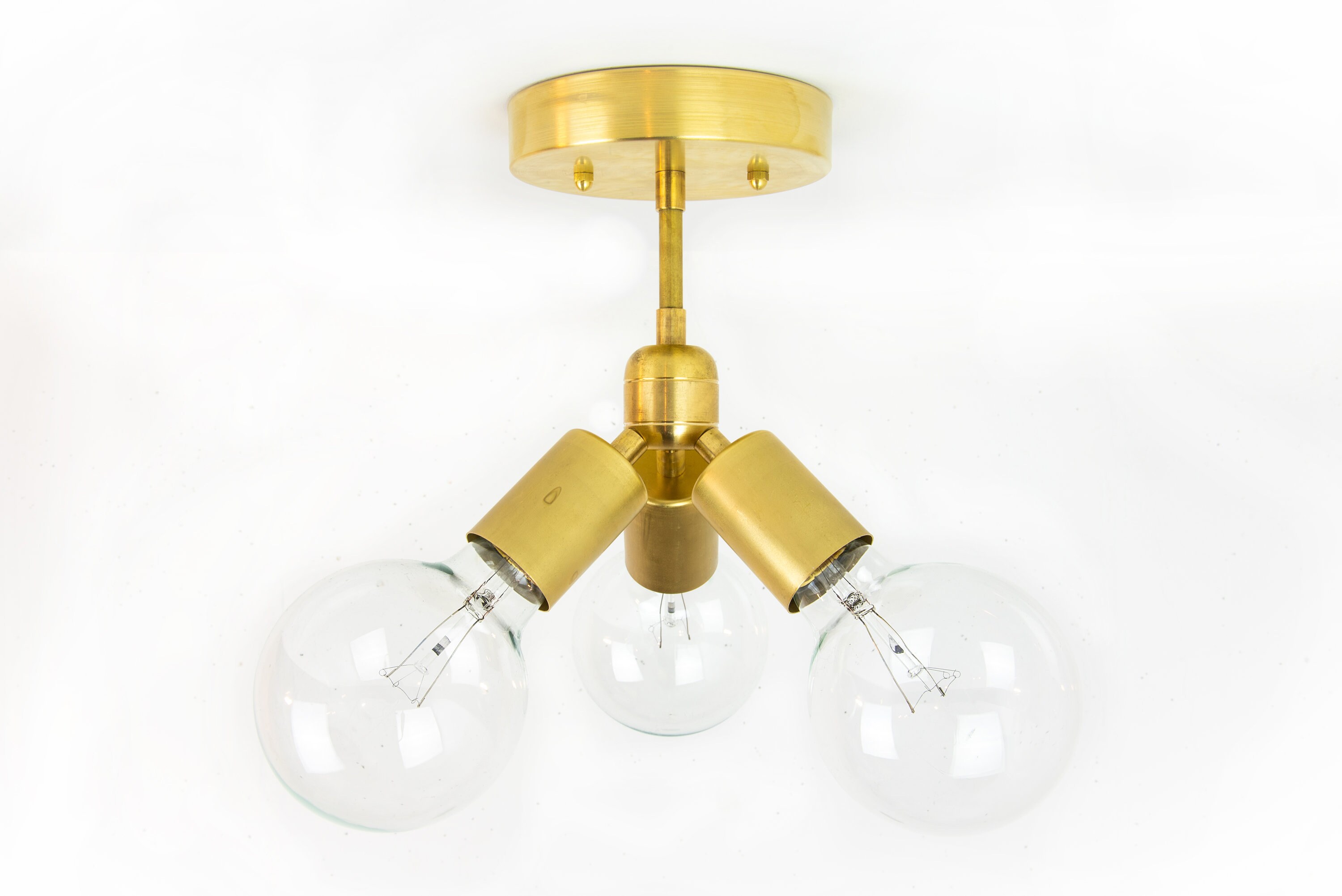 Brass Ceiling Light Modern Light Fixture Flush Mount Light Etsy