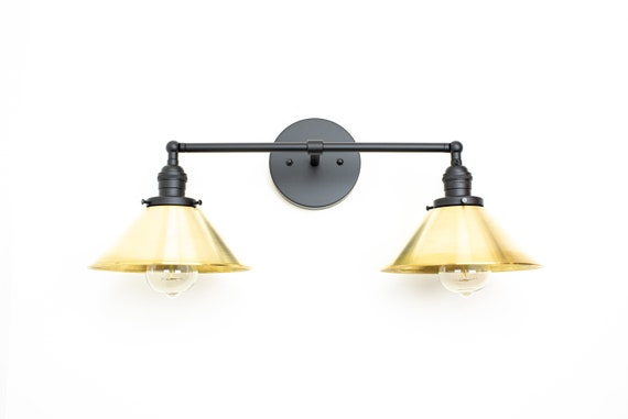 modern brass vanity light